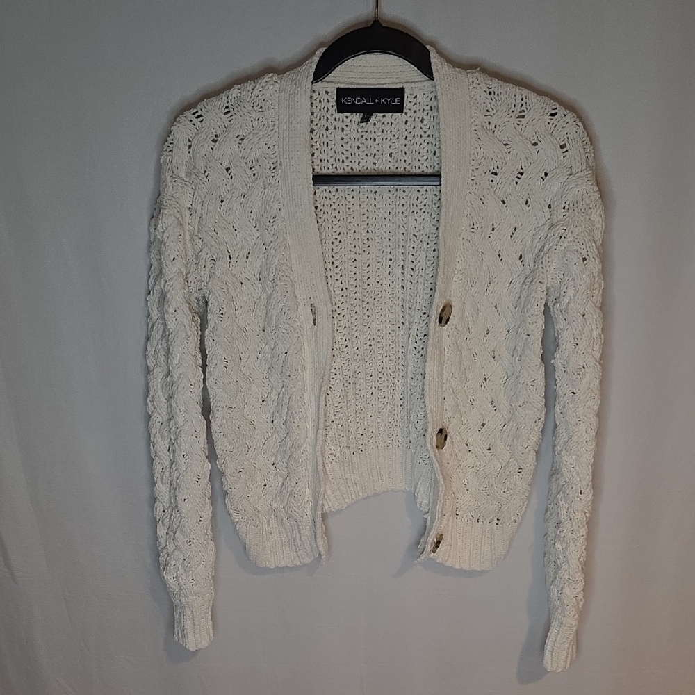 Kendall & Kylie Cream Knit Sweater